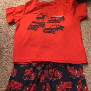 Pajamas for boys - fire truck design